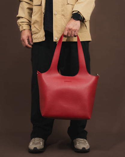 AZON SHOULDER BAG IN CRIMSON